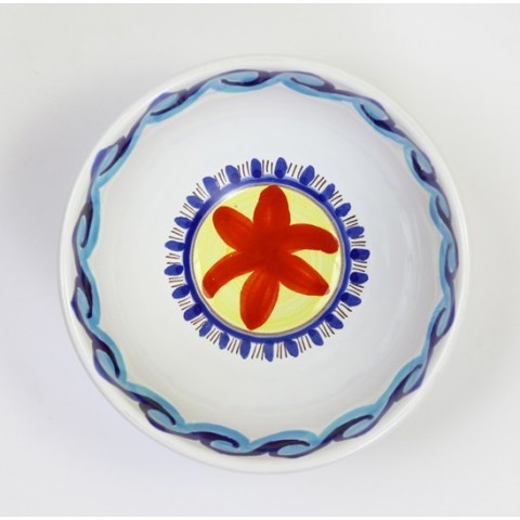 Sicilian round ceramic Appetizers Plate de simone pottery Tramontana BUFTR