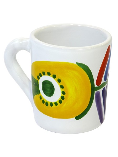 Tazza Mug Ceramiche De Simone decorata a mano Filicudi