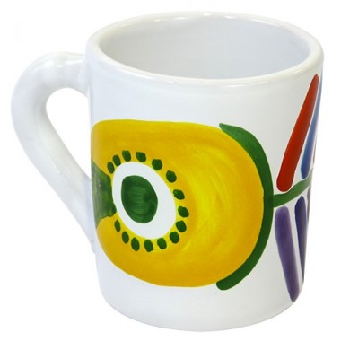 Tazza Mug Ceramiche De Simone decorata a mano Filicudi