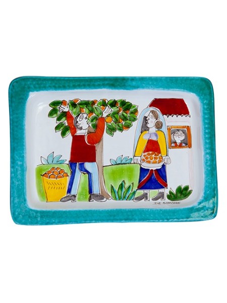 Rectangular tray Folk Oranges Harvest VSS40FK4