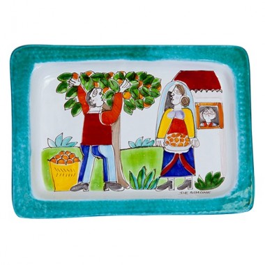 Rectangular tray Folk Oranges Harvest VSS40FK4