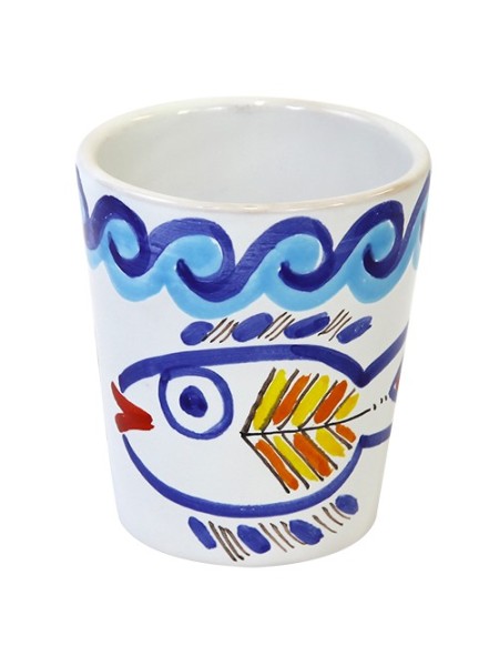 Bicchiere artigianale Levante Ceramiche siciliane De Simone