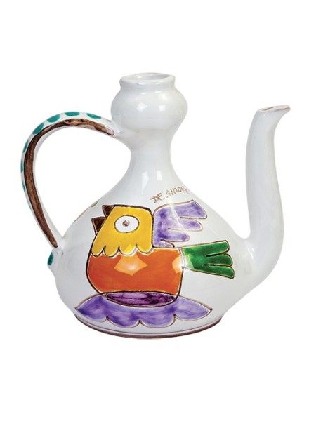 Brocca Folk Uccello BR124FK ceramiche de simone artigianali siciliane