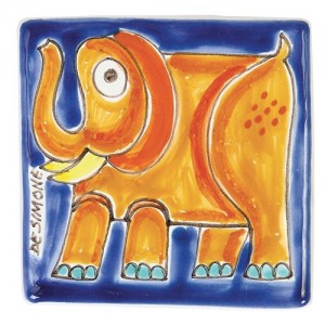 Tozzetto Elefante ceramiche de simone Folk TZT685FCFK-21