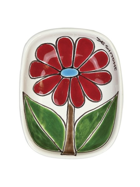 Posacenere Folk fiore ceramiche de simone PC273FK-1