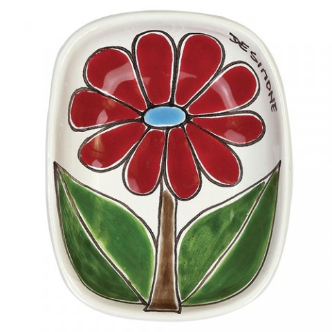 Posacenere Folk fiore ceramiche de simone PC273FK-1