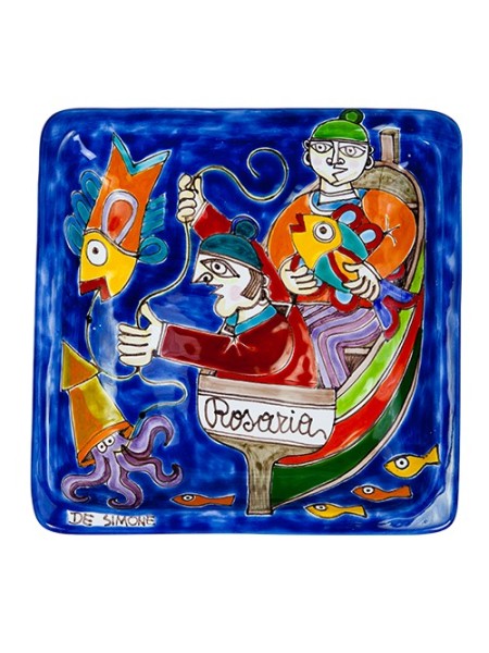 Piatto Quadrato 24x24 DS 30 Pescatori