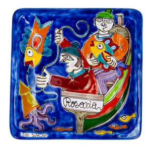 Piatto Quadrato 24x24 DS 30 Pescatori