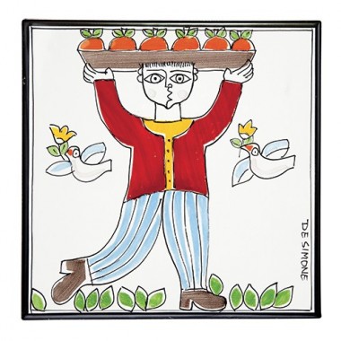 Piastrella Folk Portatore di Arance PI297FK-05G