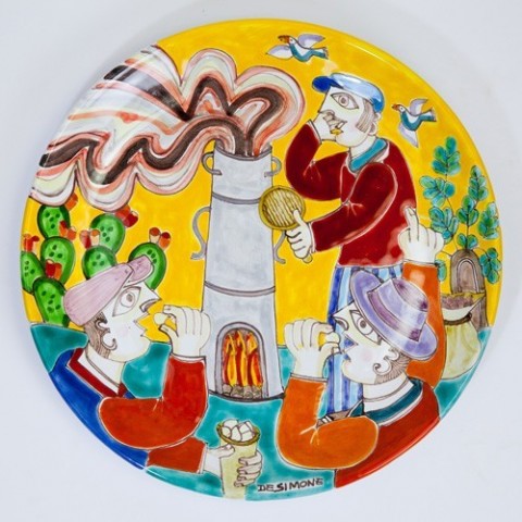 Circular Plate DS 30 cm PT30DS-3 Cooking chestnuts