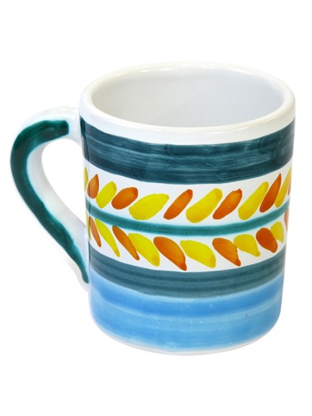 Tazza Mug Ceramiche De Simone decorata a mano Segesta