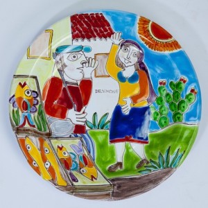 Piatto Tondo DS 25 cm Pescivendolo PT25DS-09