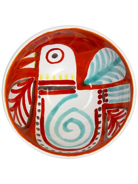Sicilian round ceramic Appetizers Plate de simone pottery Marettimo BUFMA