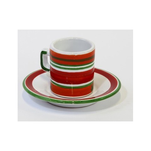 Tazzina caffè con piattino Capri Ceramiche De Simone