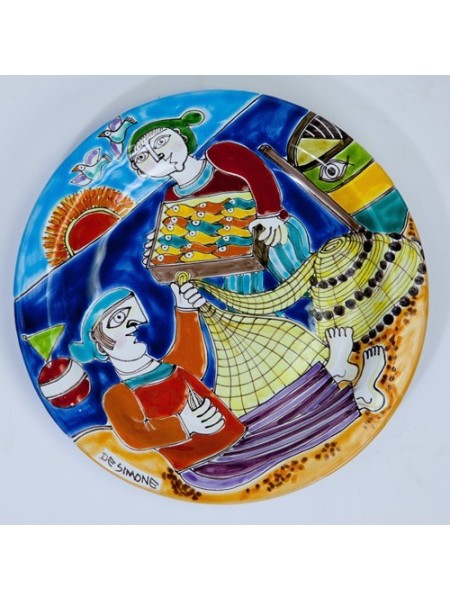 Circular Plate DS 25 cm Fishermen PT25DS-06