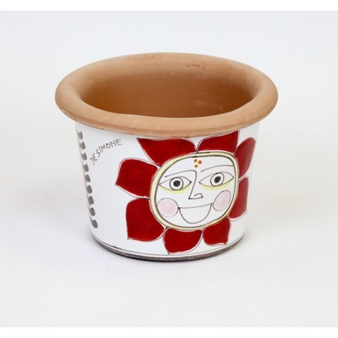 Vaso Portapianta sole ceramiche de simone Folk VSPT819FK