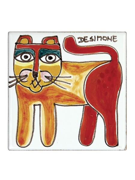 Tozzetto gatto ceramiche de simone Folk TZT685FK-09