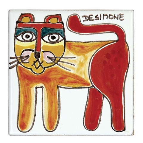 Tozzetto gatto ceramiche de simone Folk TZT685FK-09