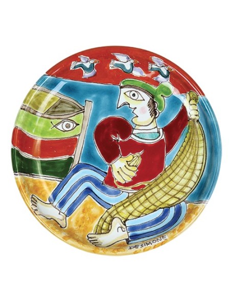 Circular plate DS 15 cm Fisherman with Basket PT15DS-11