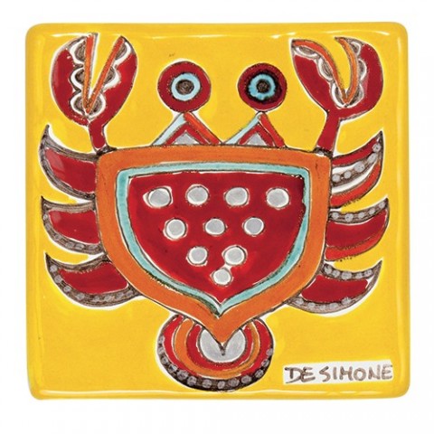 Tozzetto segno zodiacale Cancro ceramiche de simone