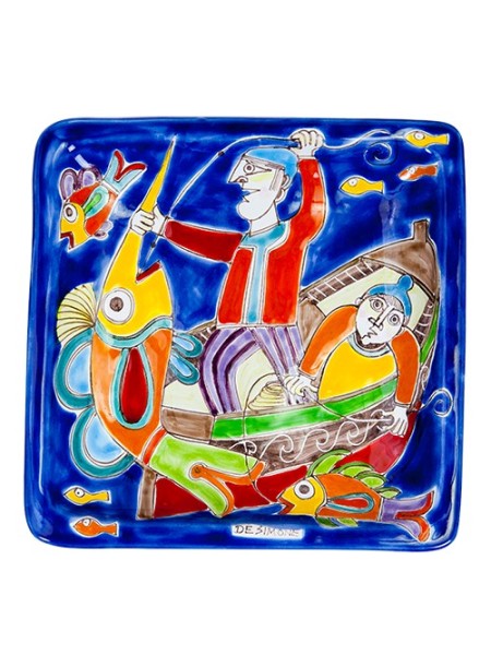 Piatto Quadrato 24x24 DS 35 Pescatori