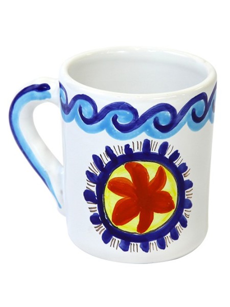 Tazza Mug Ceramiche De Simone decorata a mano Tramontana