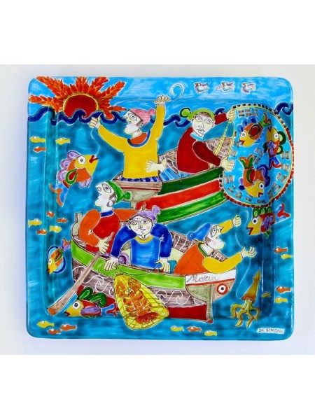 Piatto Quadrato 37x37 DS 01 Pescatori