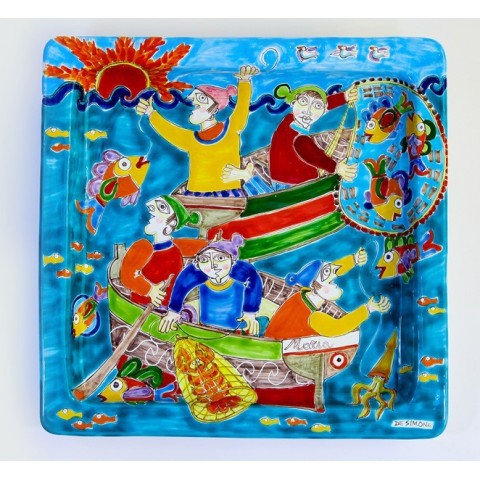 Squared Plate 37x37 DS 01 Fishermen