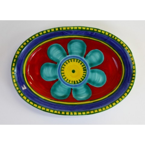 Piatto Ovale Vulcano OVVU Ceramiche De Simone