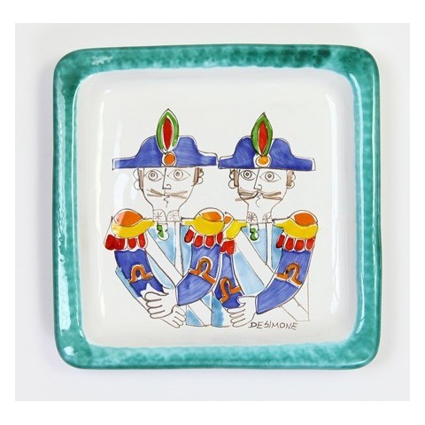 Square Plate Carabinieri Folk PQFK-4