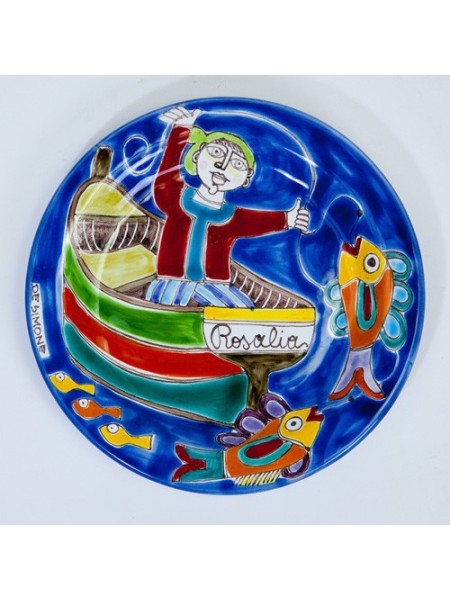 Circular Plate DS 18 cm PT18DS-34 Fisherman