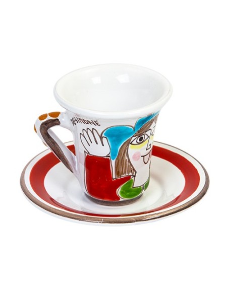 Tazzina caffè piattino Folk TZZ57FK