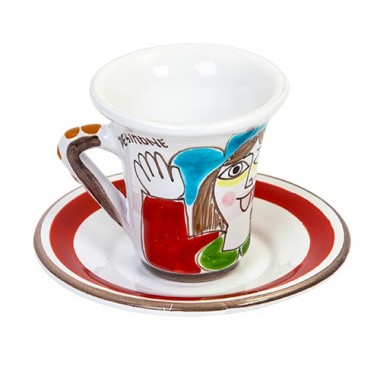 Tazzina caffè piattino Folk TZZ57FK