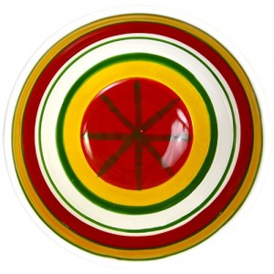 Sicilian round ceramic Appetizers Plate de simone pottery Procida BUFPR