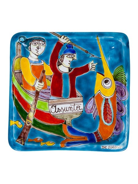 Piatto Quadrato 24x24 DS 33 Pescatori